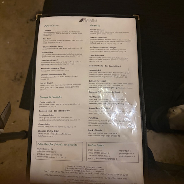 Menu - Mimi's Table photo 1