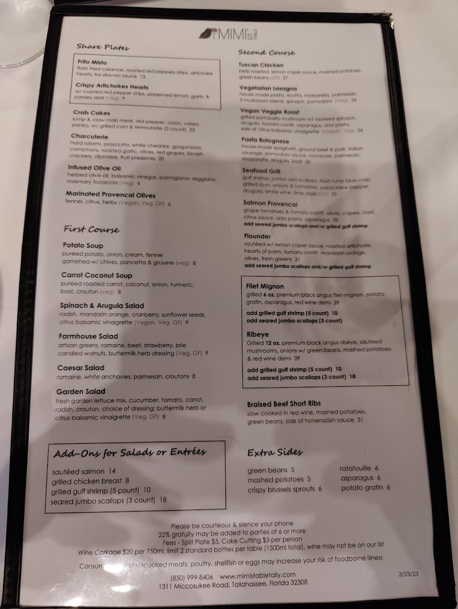 Menu - Mimi's Table photo 4
