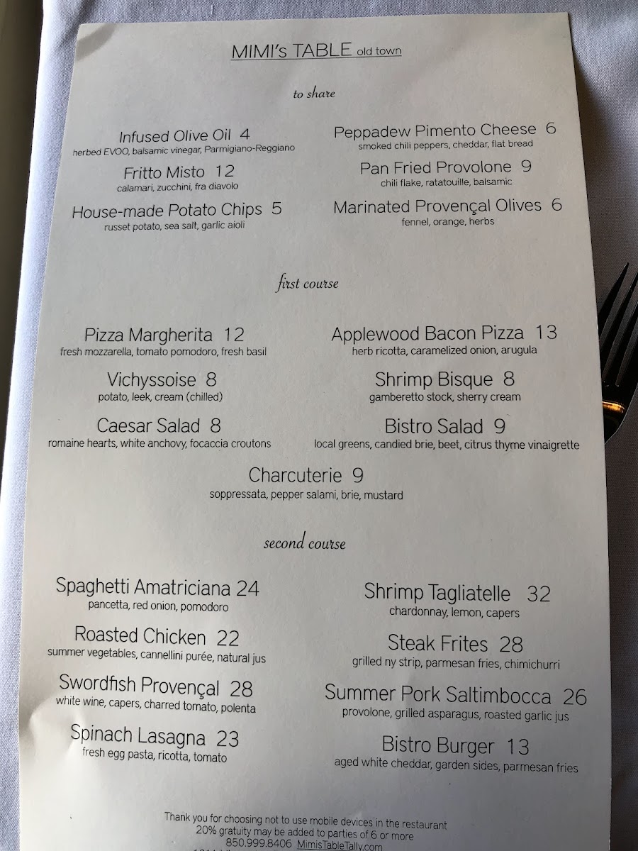Menu - Mimi's Table photo 5