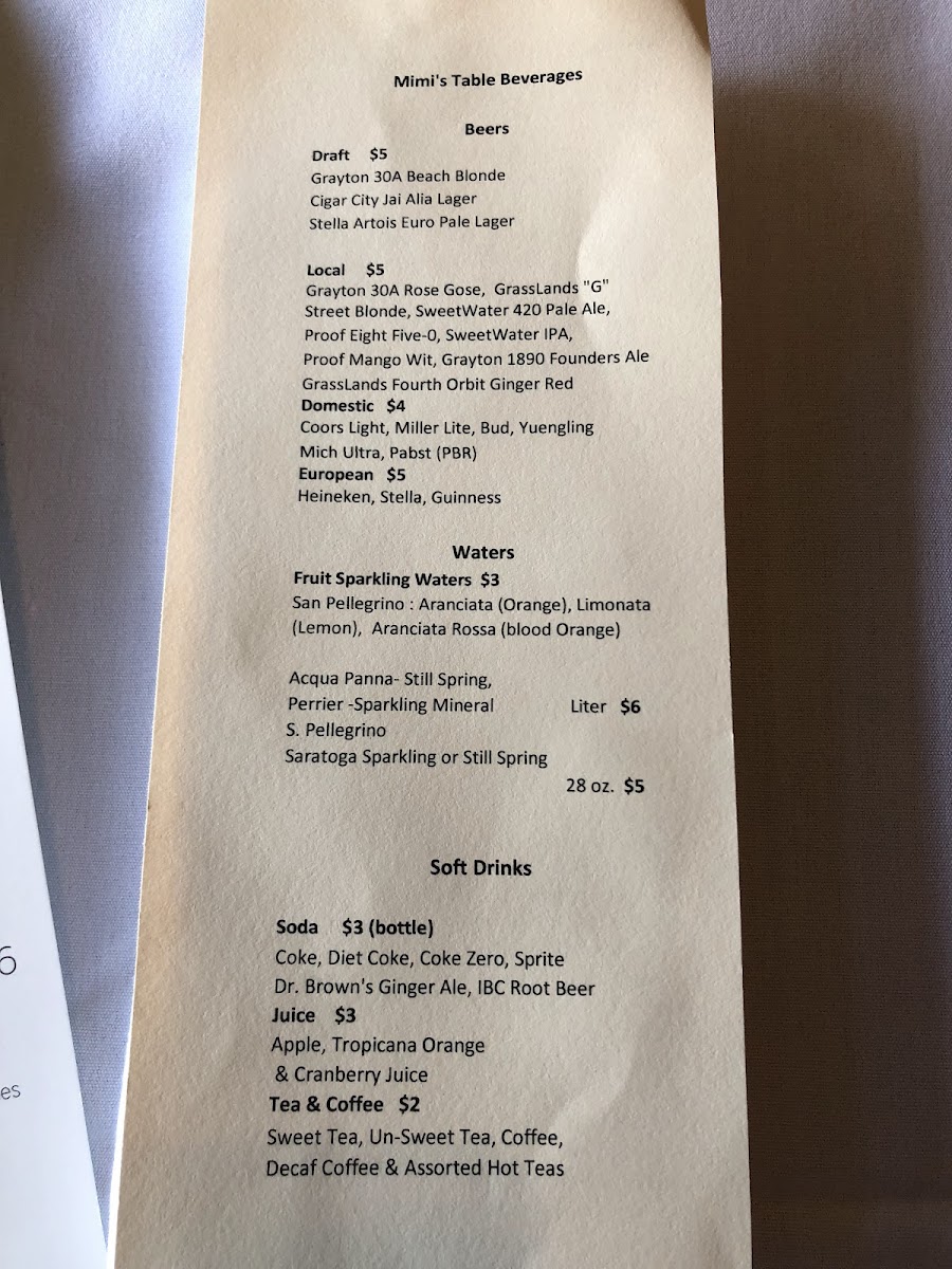 Menu - Mimi's Table photo 7